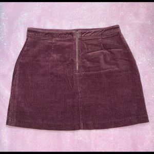 🌸Suede front zip skirt